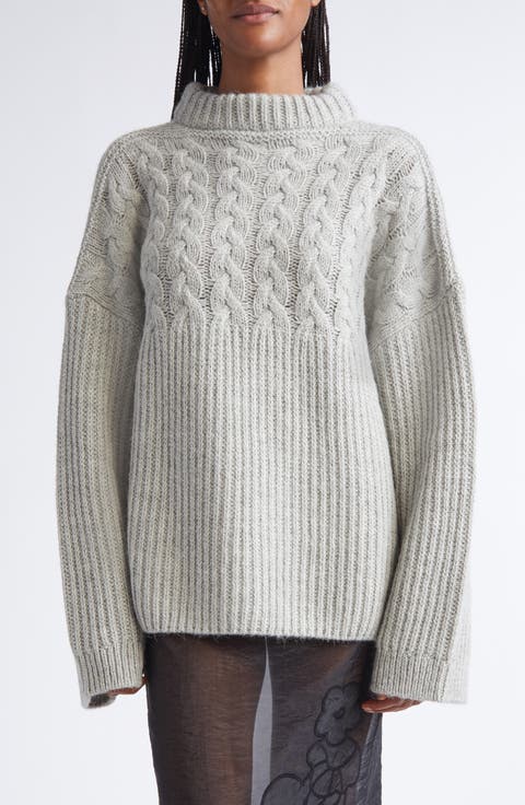 Cecilie Bahnsen グレー ケーブルニット XS/S Women's Cecilie Bahnsen Sweaters | Nordstrom