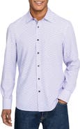 CONSTRUCT Slim Fit Gem Geo Performance Long Sleeve Shirt