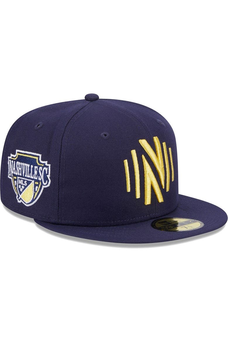Men's New Era Navy Nashville SC Patch 59FIFTY Fitted Hat, Main, color, Navy