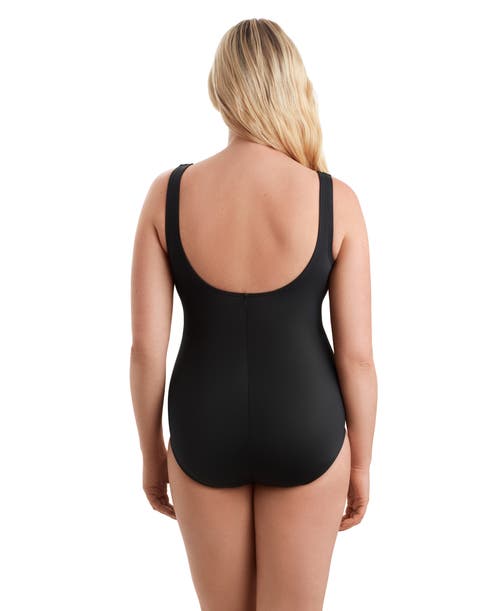 Shapesolver Sport Squareneck Illusion Tank Chlorine Resistant One-piece Swimsuit