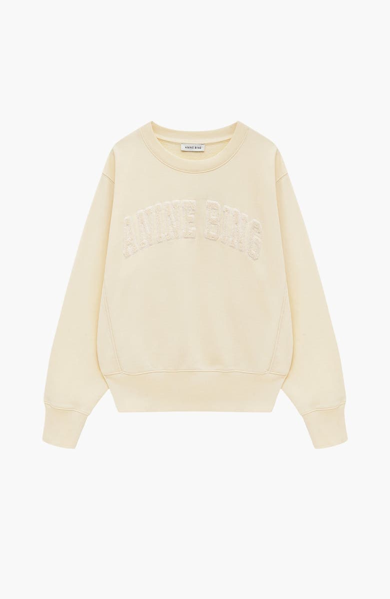 ANINE BING Harry Shrunken Sweatshirt, Alternate, color, Butter Yellow