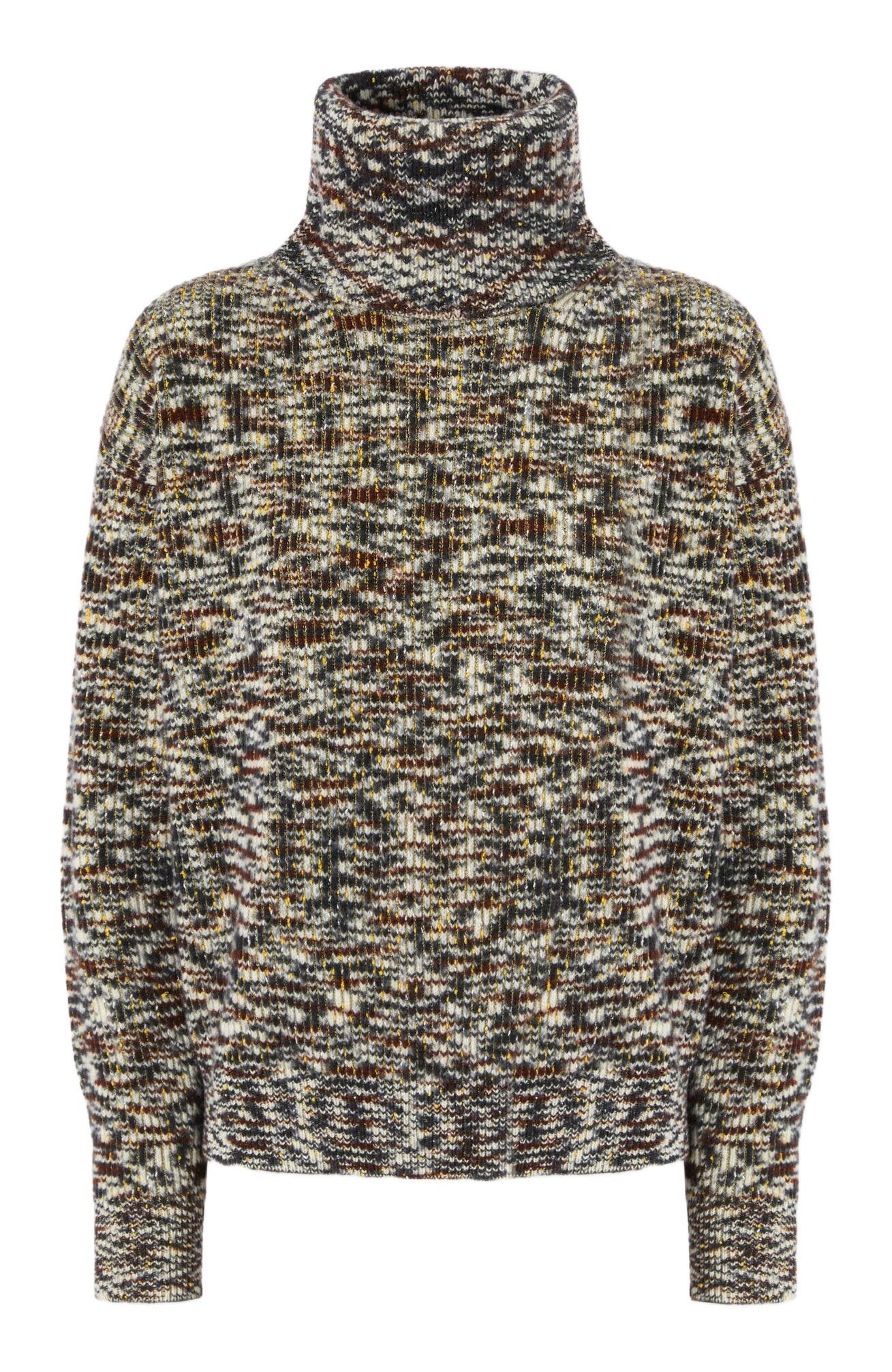 High-neck Flame Knit Sweater - image 2