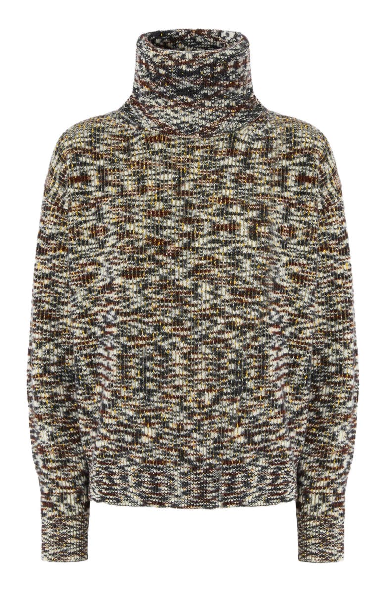 Missoni High-neck Flame Knit Sweater, Alternate, color, Black 
Brown