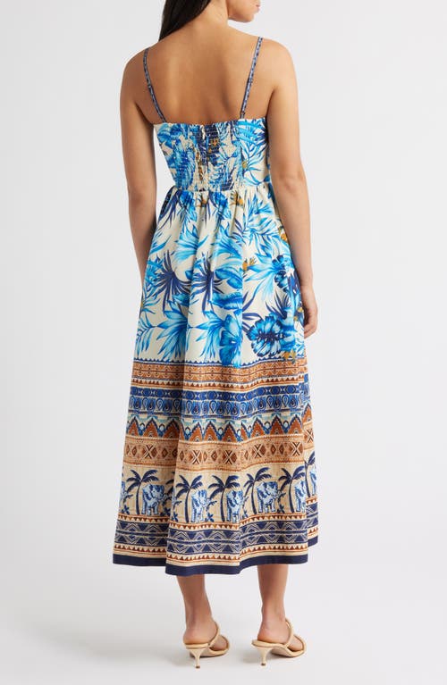 Eliza J Ruched Front Midi Sundress