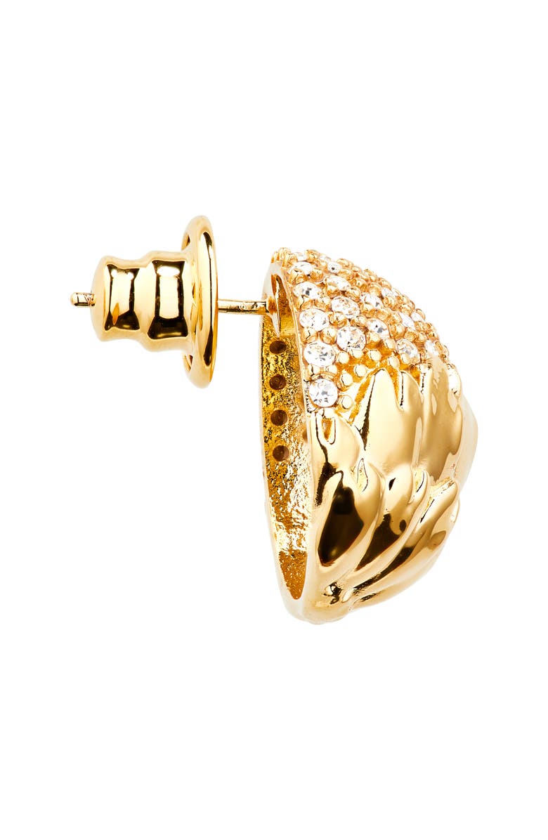 Oscar de la Renta Artichoke Pavè Stud Earrings, Alternate, color, Crystal