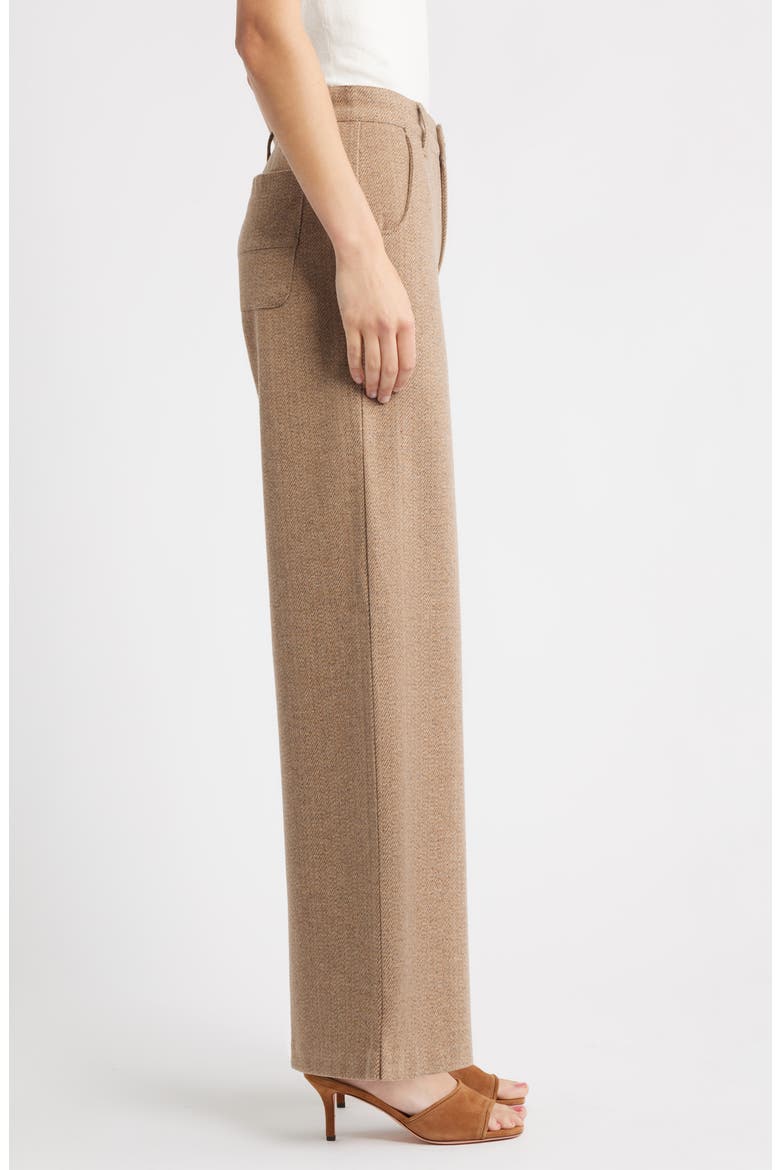 Whitney Skyrise Flat Front Wide Leg Pants, Alternate, color, PEANUT BUTTER MULTI