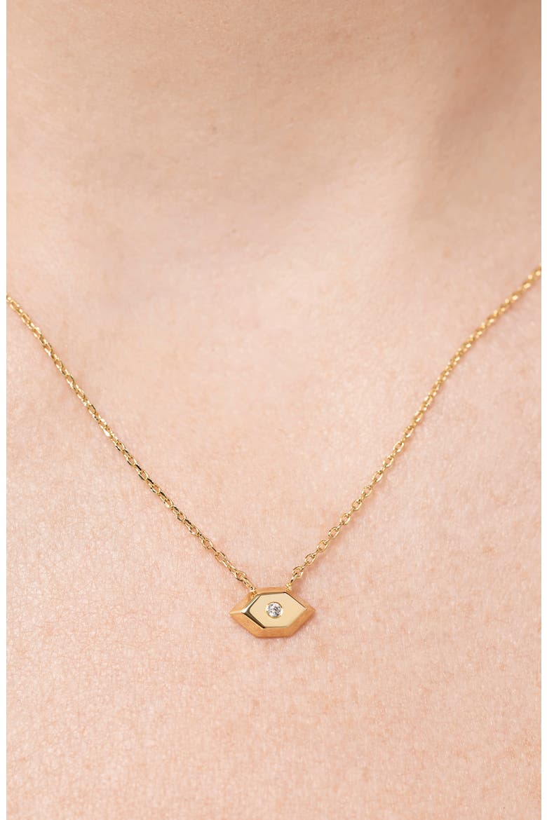 Walker Hexagonal Pendant Necklace, Alternate, color, GOLD