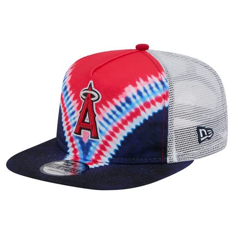 Men's New Era Los Angeles Angels Tie-Dye Golfer Trucker Adjustable Hat