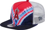 New Era Men's New Era Los Angeles Angels Tie-Dye Golfer Trucker Adjustable Hat