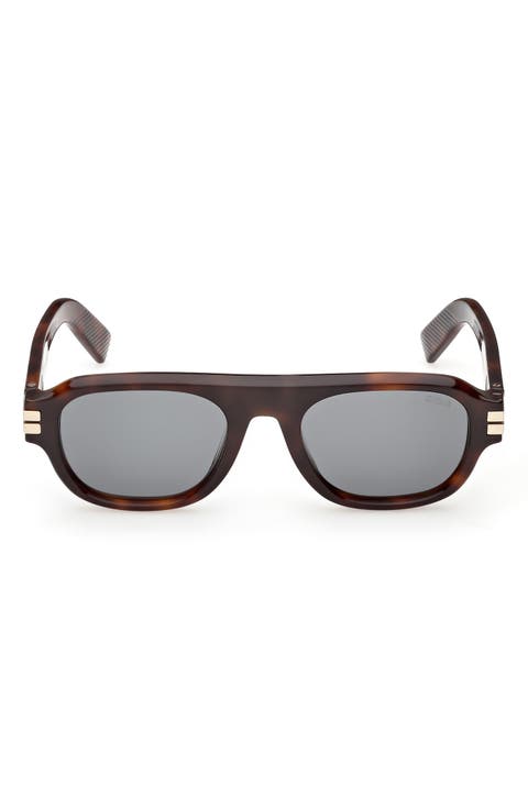 53mm Geometric Sunglasses