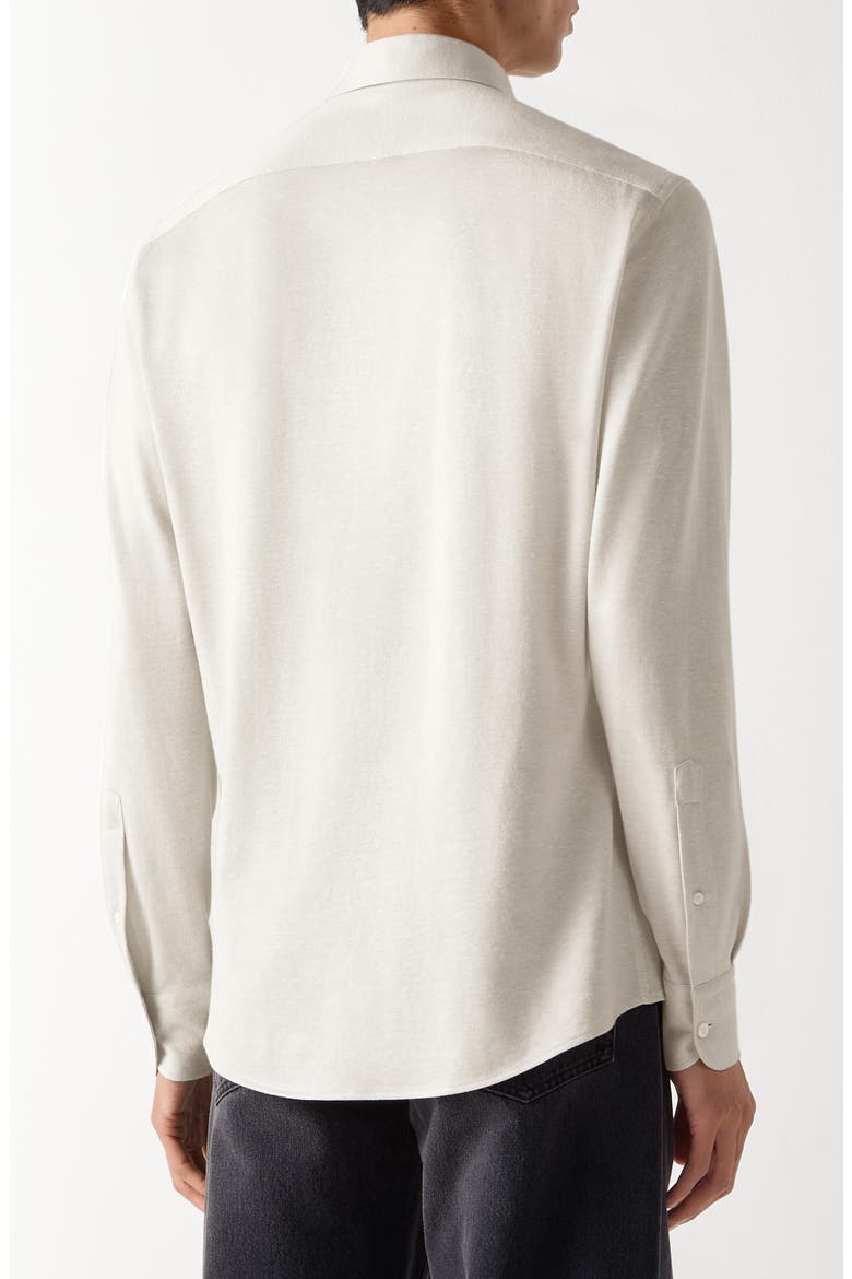 Silk, Linen & Cotton Shirt, Alternate, color, WHITE MELANGE