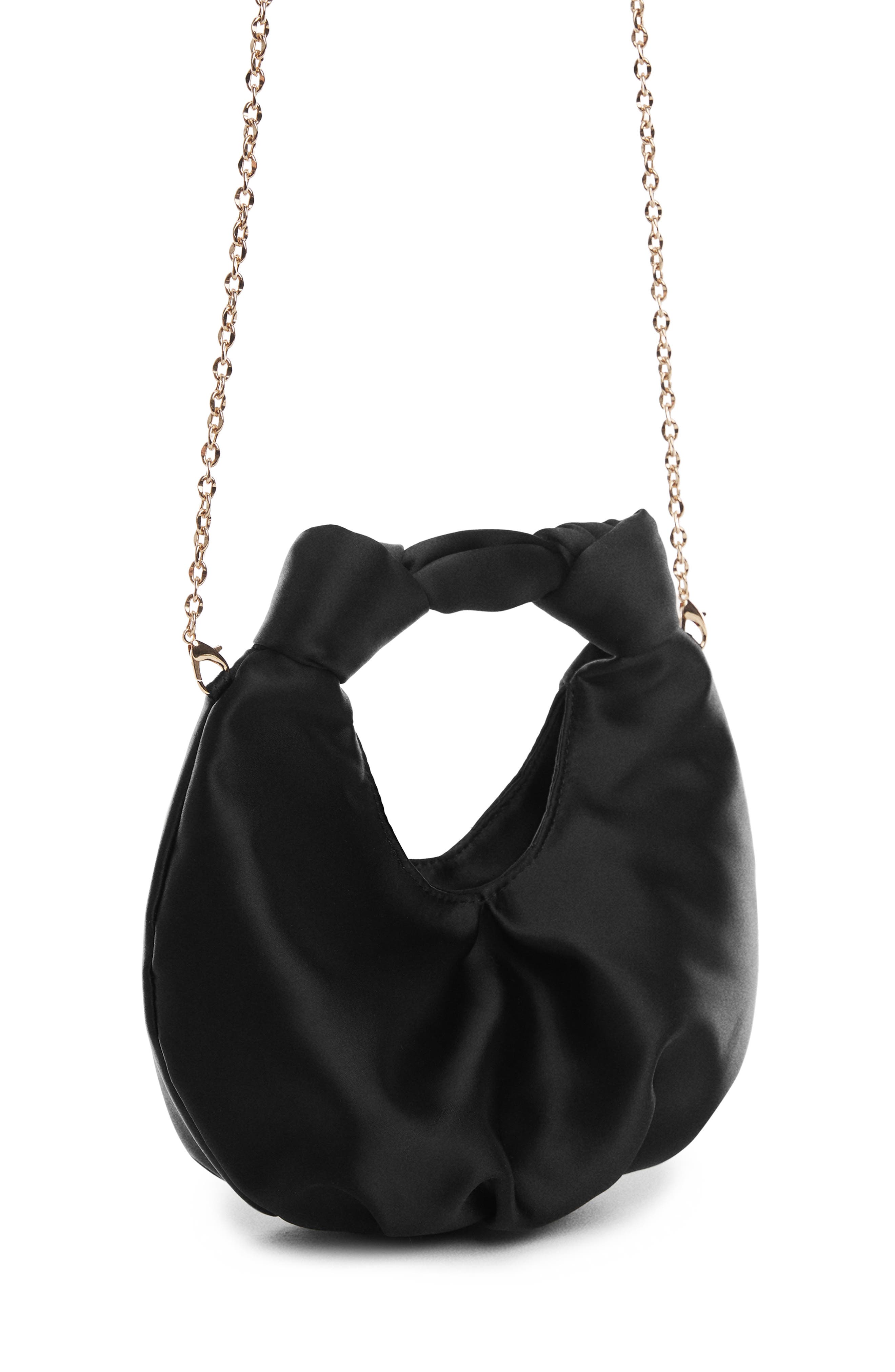 MANGO Metallic Satin Handbag, Alternate, color, 