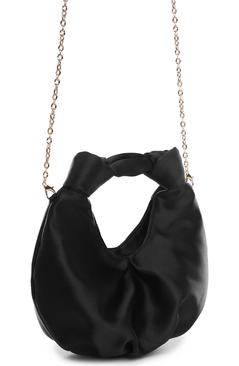 MANGO Metallic Satin Handbag, Alternate, color,