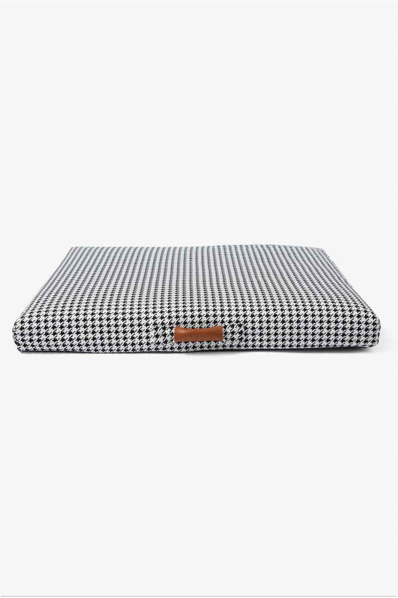 Houndstooth Dog Bed, Main, color, Black