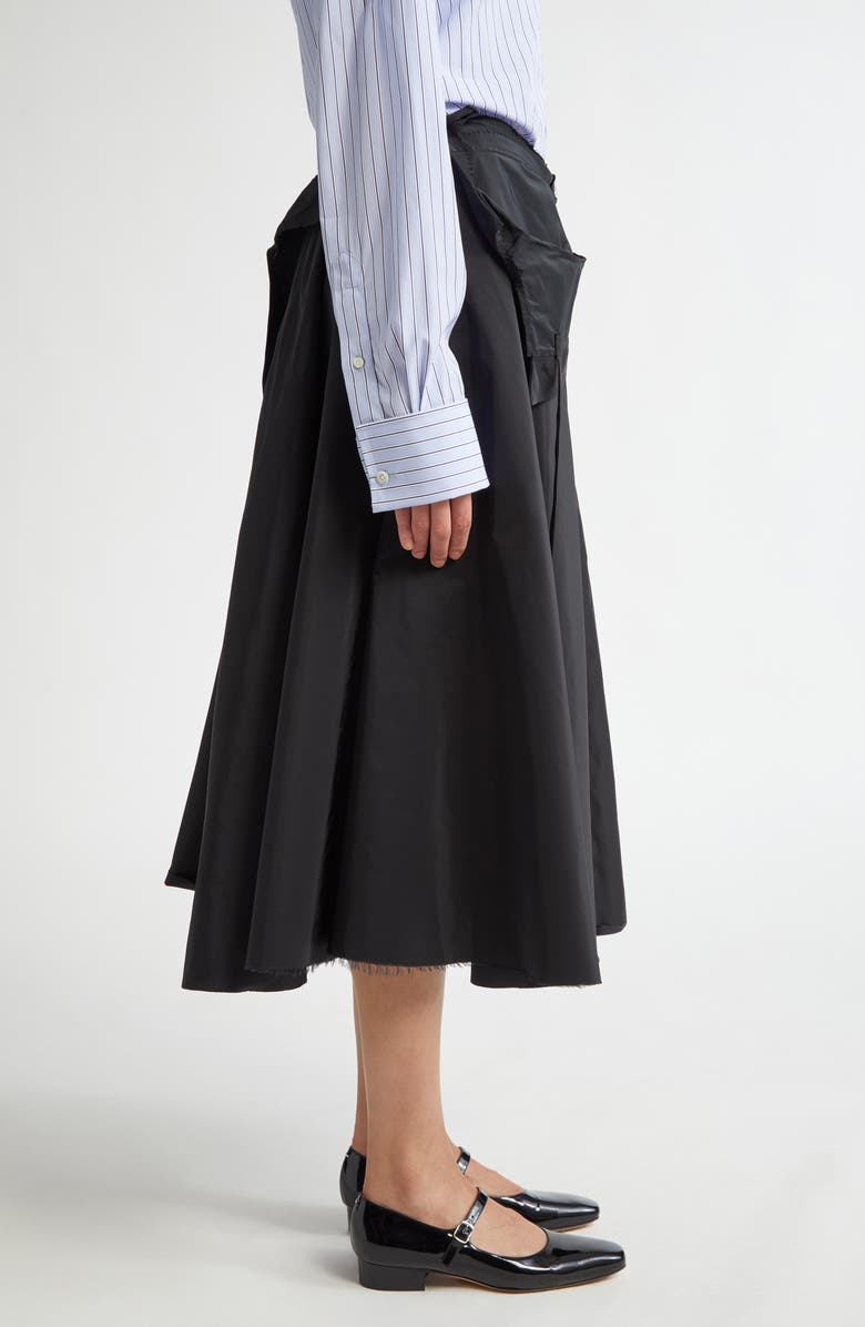 Maison Margiela Taffeta Midi Skirt, Alternate, color, 