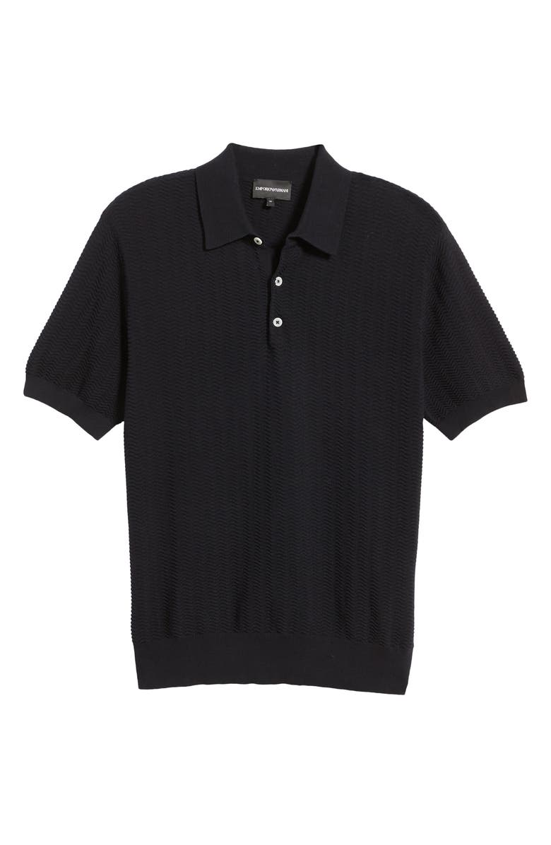 Emporio Armani Textured Sweater Polo, Alternate, color, 
