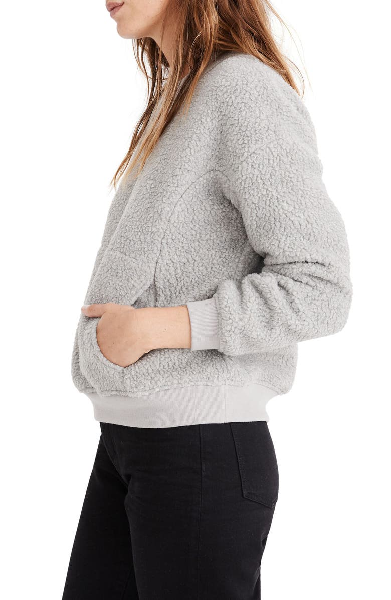 Madewell Recycled Polartec<sup>®</sup> Fleece Crewneck Sweatshirt, Alternate, color,
