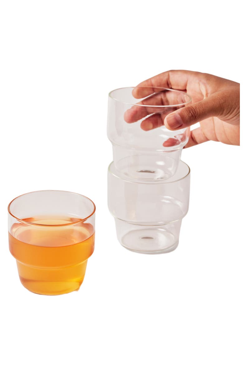 Stackable Glass Tumblers - Set of 4, Main, color, Clear