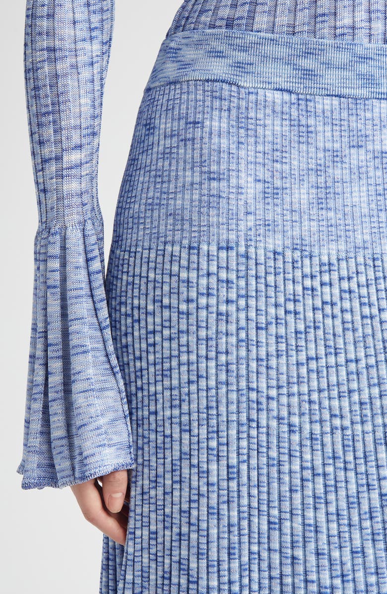 Zimmermann Mouline Rib Midi Sweater Skirt, Alternate, color, Blue Multi