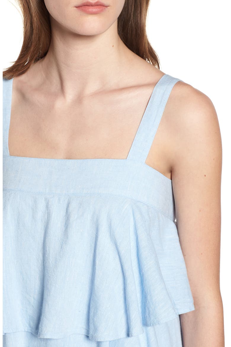 Tiered Dress, Alternate, color, BLUE ICE CD