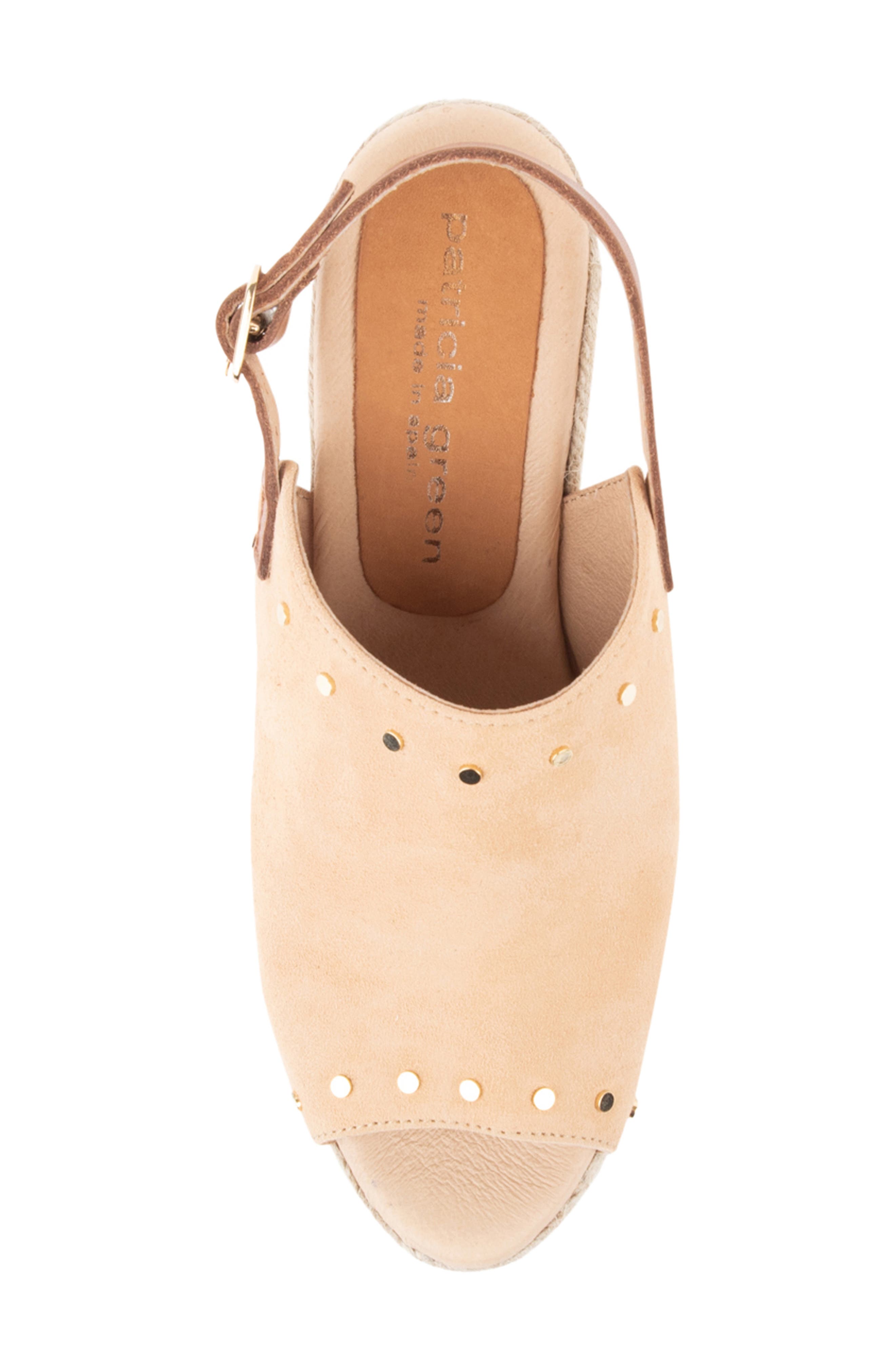 patricia green Rock Star Espadrille Wedge Sandal, Alternate, color, Camel