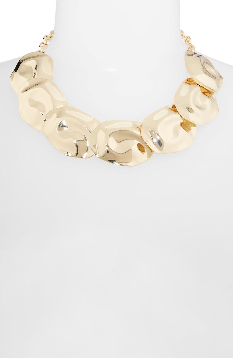 Carolina Herrera Sculptural Statement Necklace, Alternate, color, Gold