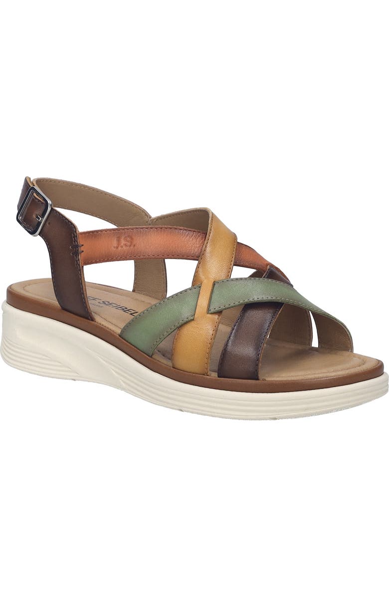 Josef Seibel Sevran Strappy Sandal, Main, color, Green