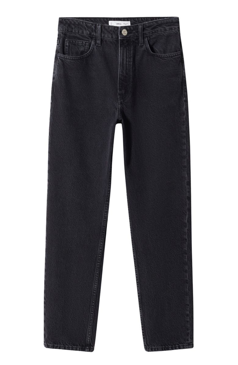 MANGO High Waist Ankle Tapered Mom Jeans, Alternate, color,
