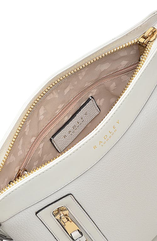 Radley London Zippy Small Ziptop Leather Crossbody Bag In Bright White