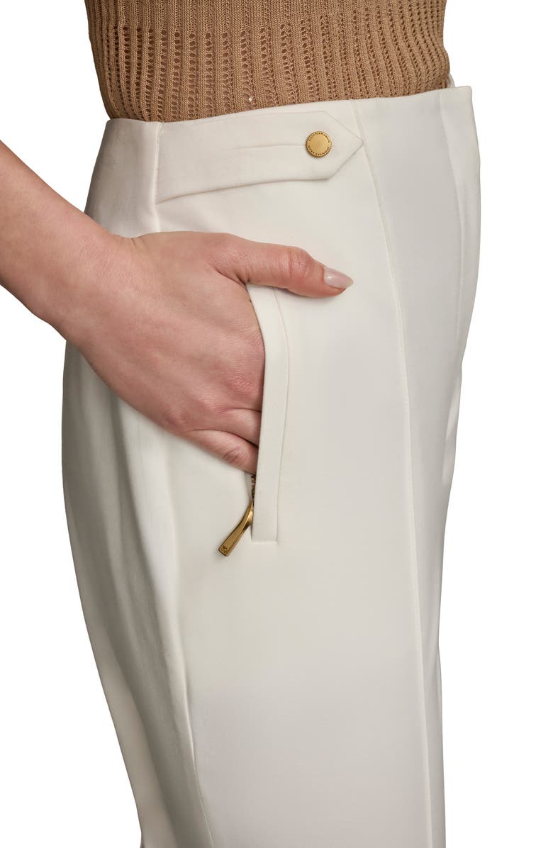 Donna Karan New York Tab Straight Leg Pants, Alternate, color, Cream