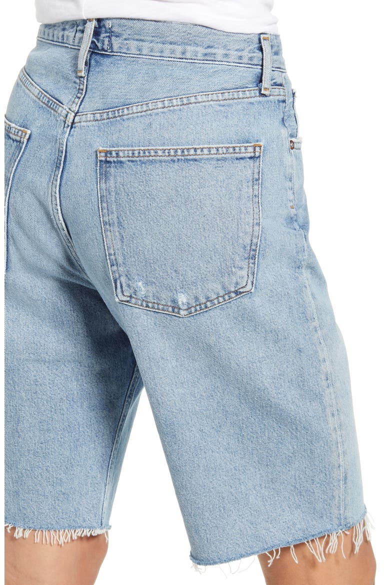 '90s Longline Denim Shorts, Alternate, color, RIPTIDE