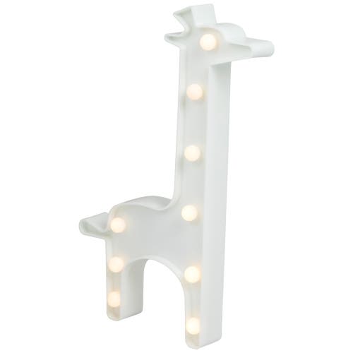 Northlight 11.5" Led Lighted White Giraffe Marquee Sign In White