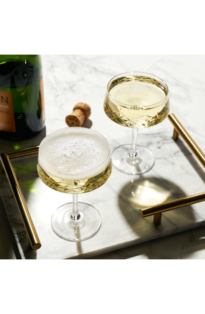 Viski Admiral Crystal Coupe Glasses Set of 2, Alternate, color, Clear