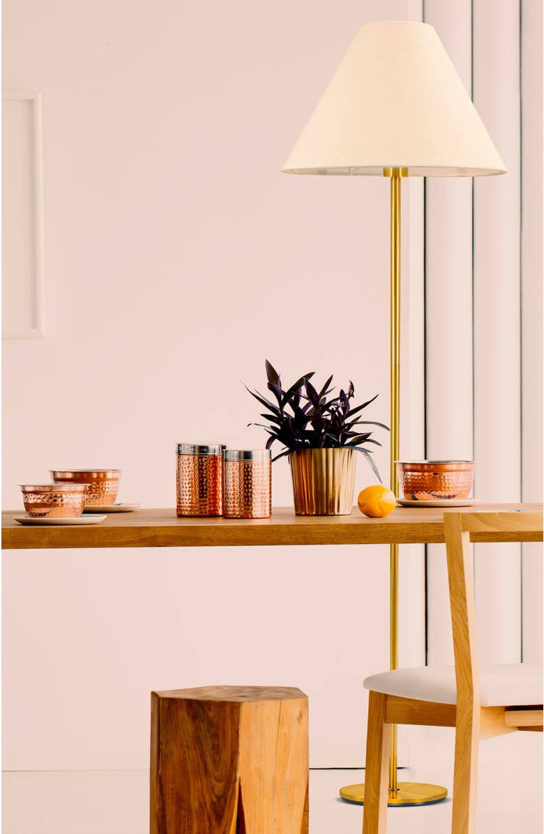 Brightech Mika 65" LED Classic Standing Floor Lamp with A-Line Traditional Open Shade, Bulb Included, Alternate, color,