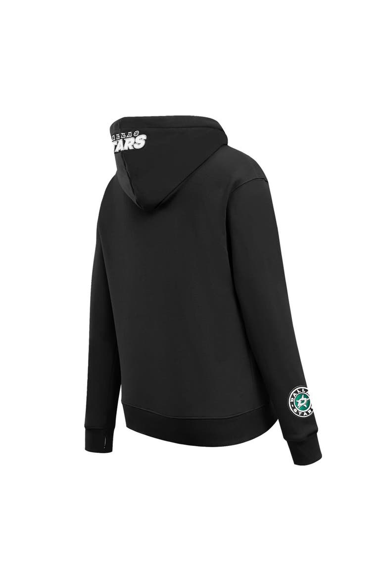 Women's Pro Standard Black Dallas Stars Classic Chenille Pullover Hoodie, Alternate, color, Black