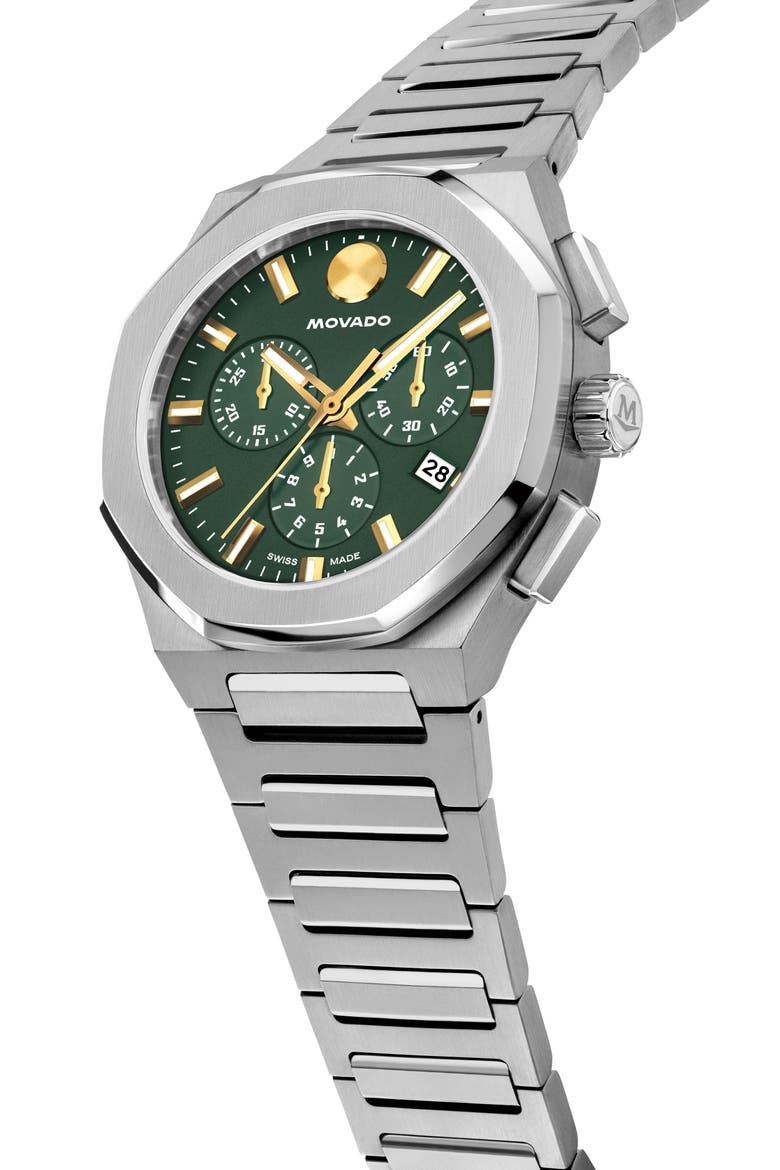 Centurion Chronograph Bracelet Watch, 40mm, Alternate, color, BLACK