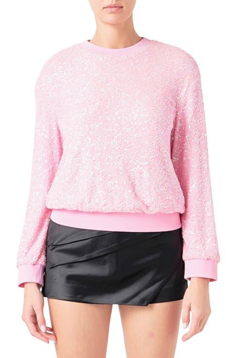 Sequin Crewneck Sweater