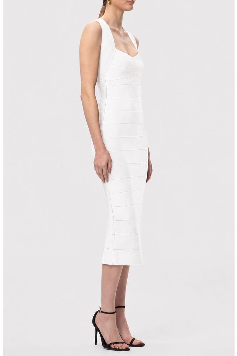 The Sandra Midi Bandage Dress, Alternate, color, ALABASTER