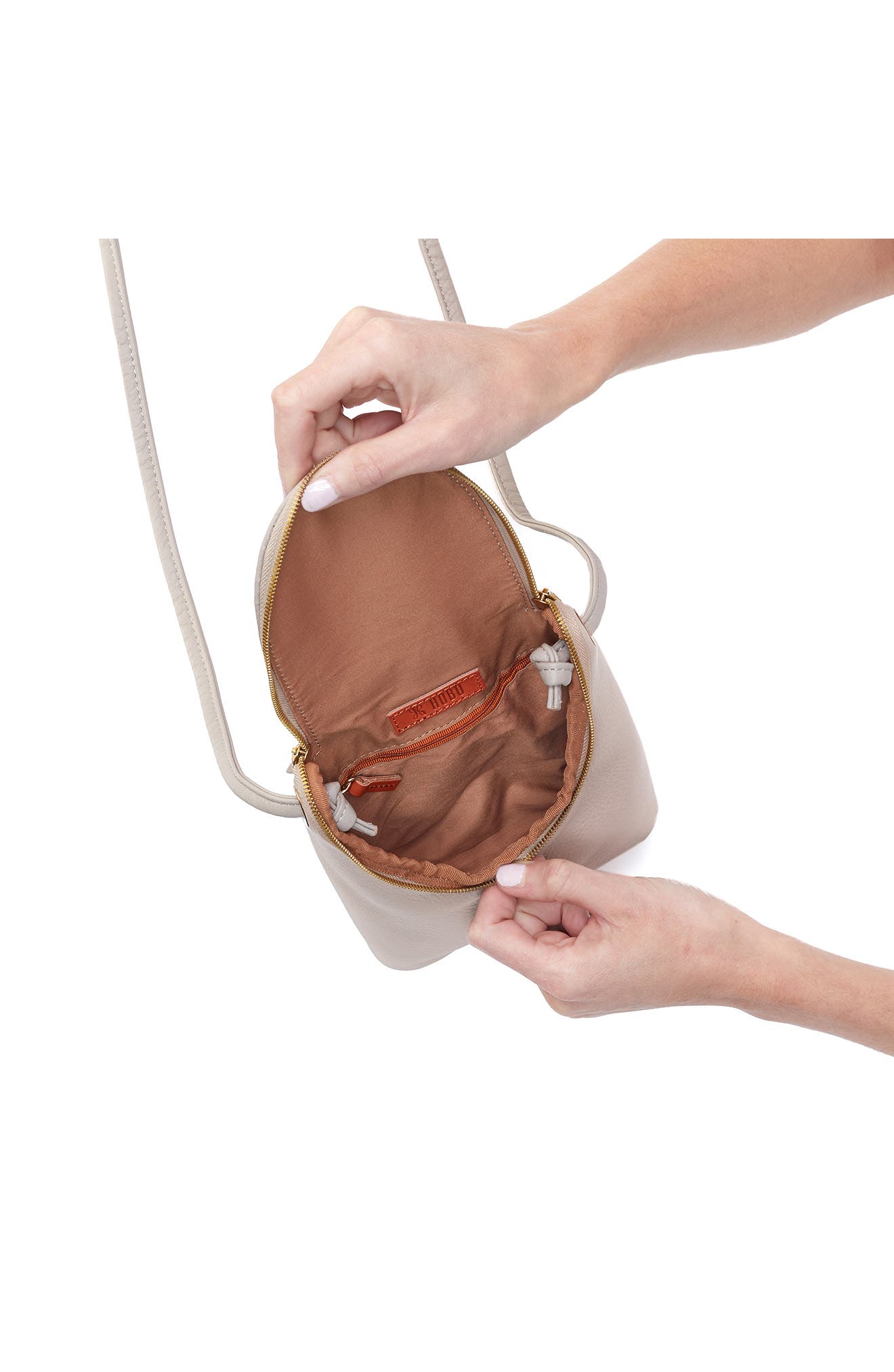 HOBO Fern Saddle Bag, Alternate, color, Taupe