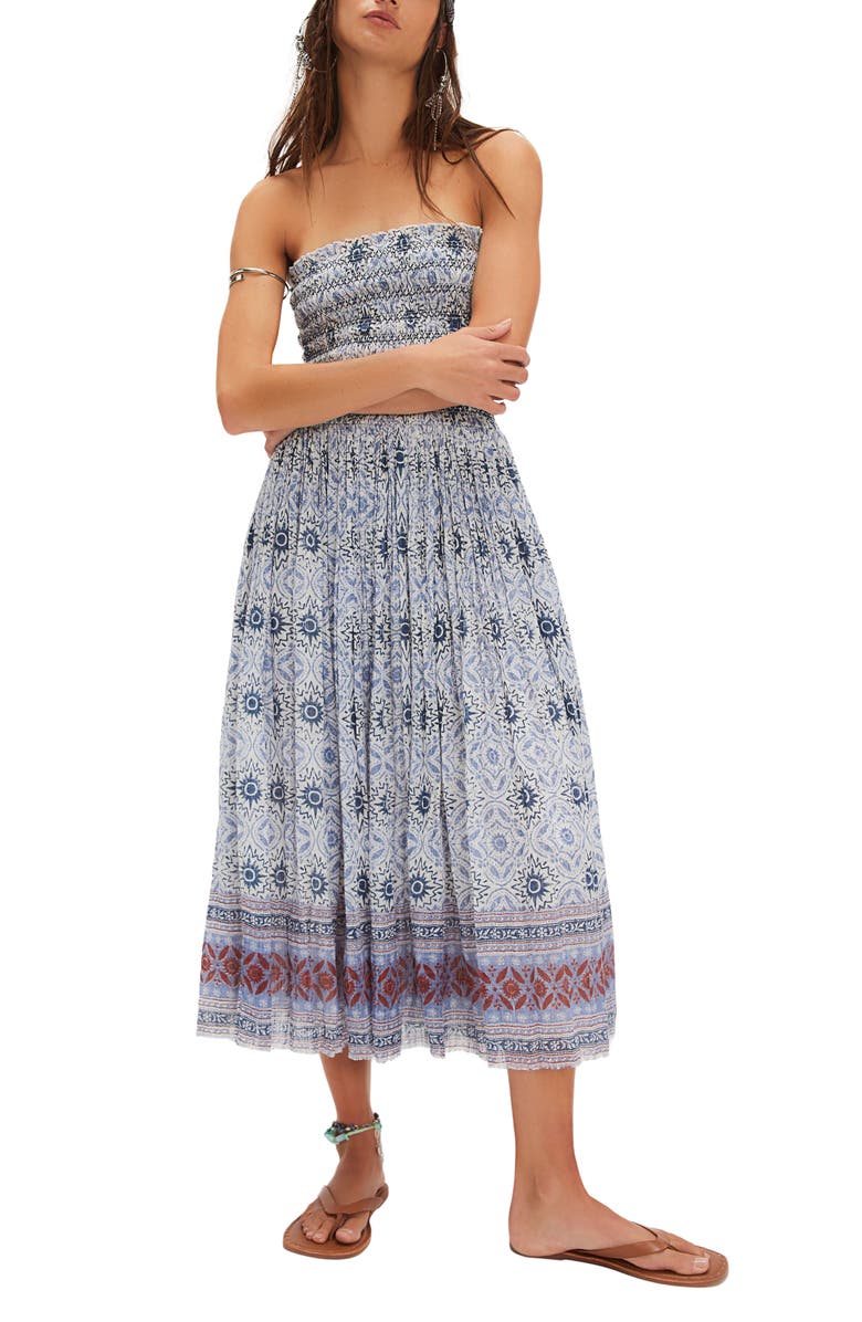 Free People Ravenna Tie Dye Gauze Maxi Skirt, Alternate, color, 
