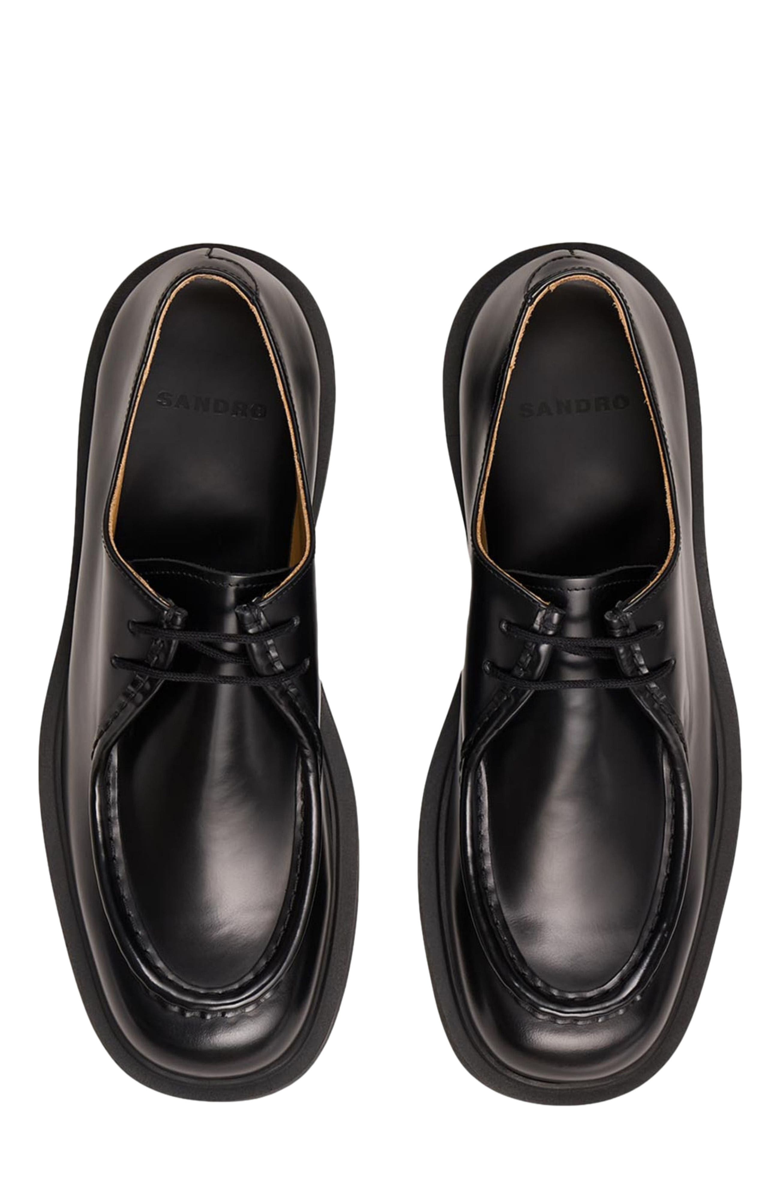 SANDRO Patent leather derbies, Alternate, color, Black