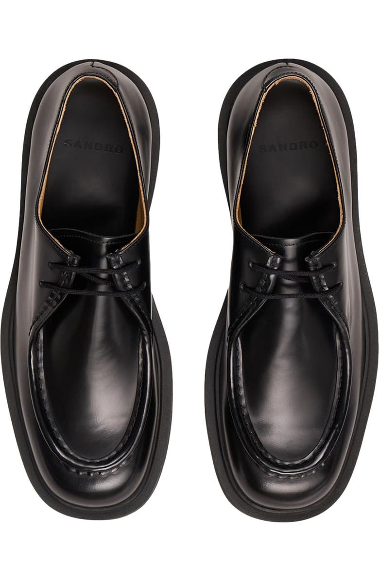 SANDRO Patent leather derbies, Alternate, color, Black
