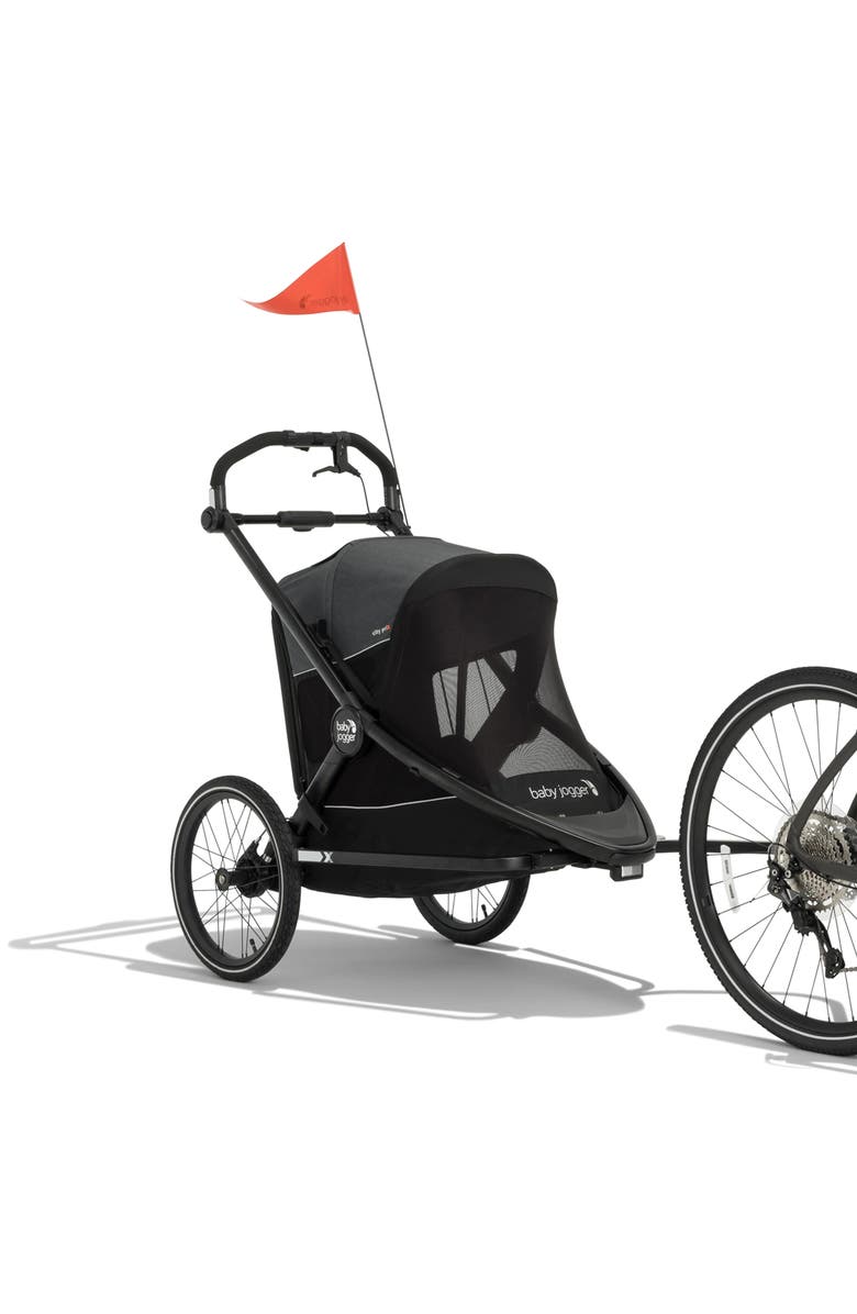 Baby Jogger city prix<sup>™</sup> Convertible Jogging Stroller & Bicycle Trailer Kit, Main, color, Eco Black