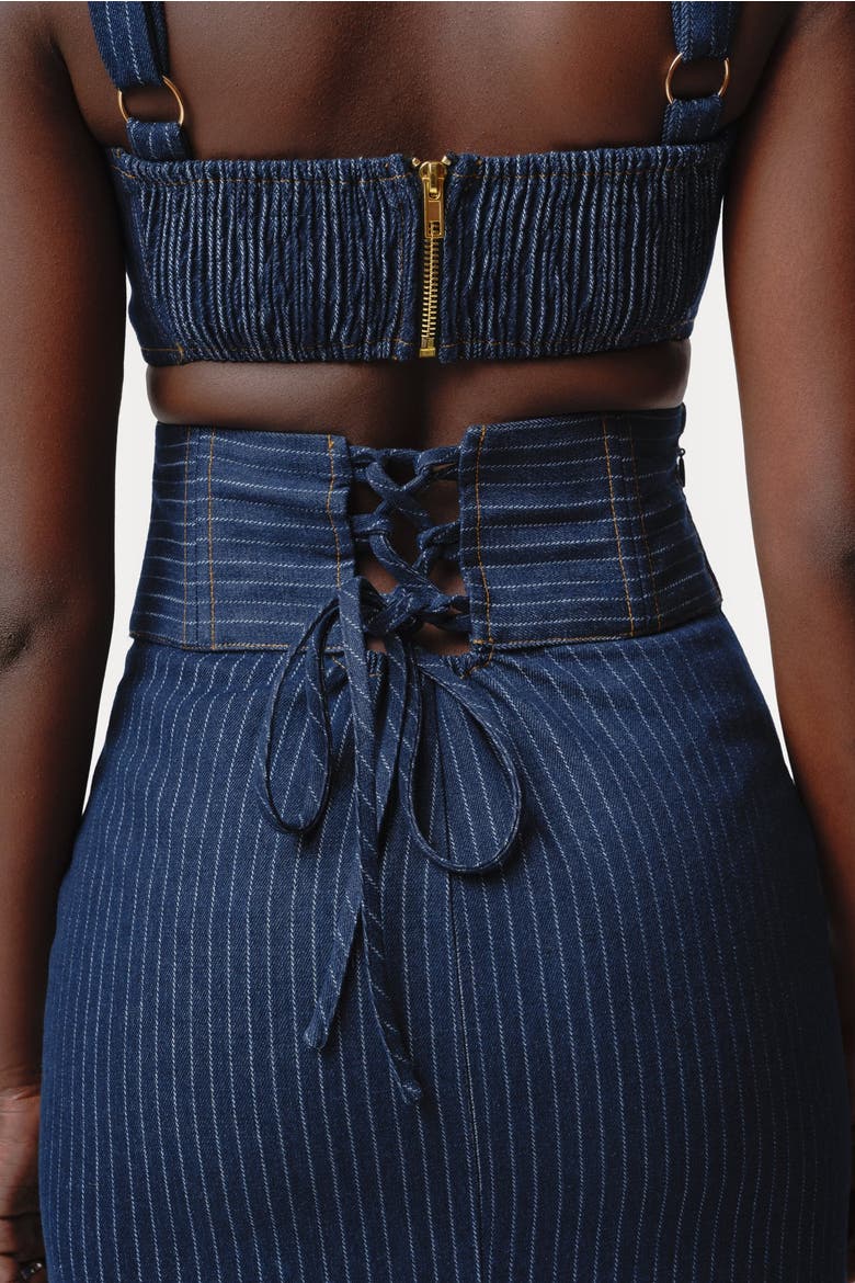 Ona Maxi Skirt, Alternate, color, Denim