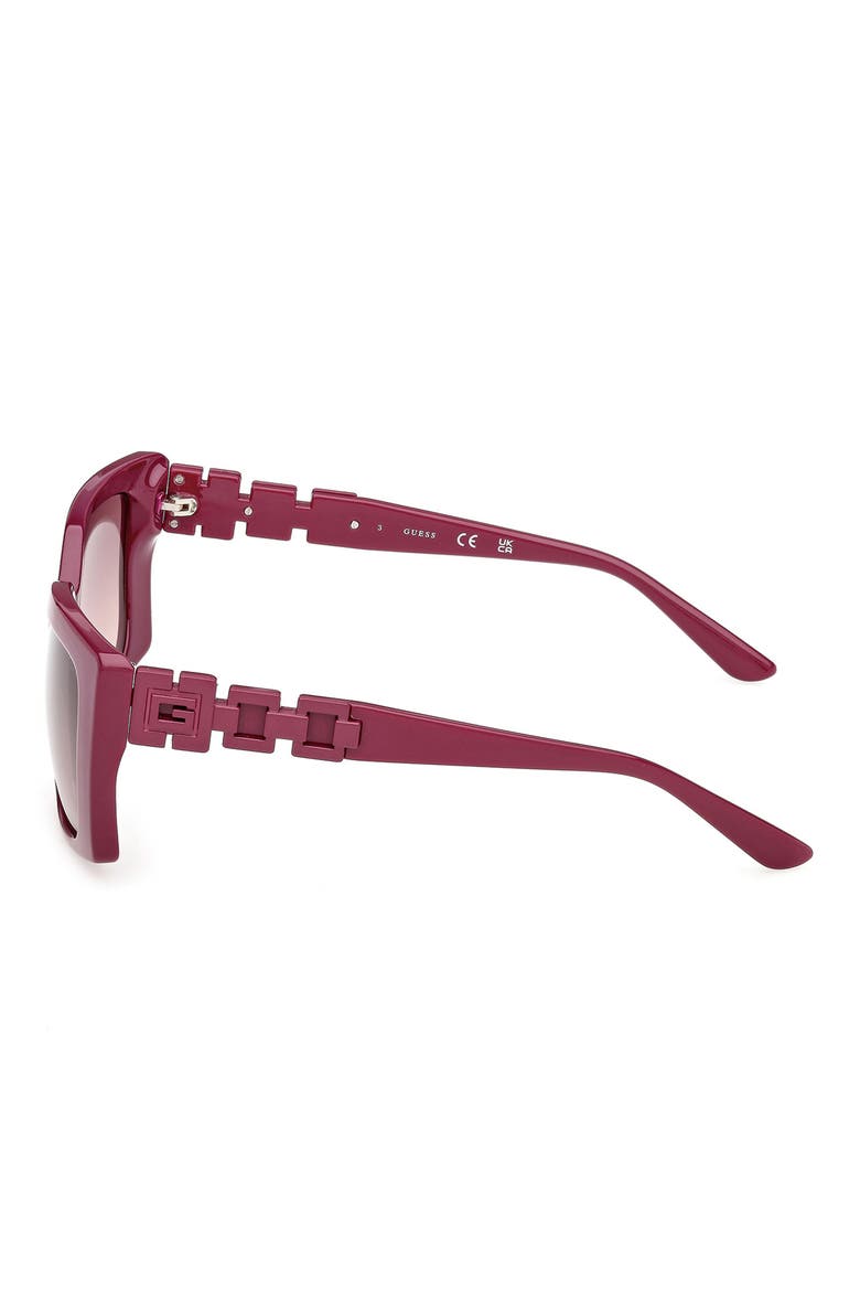 Rectangular Sunglasses, Alternate, color, VIOLET / GRADIENT BORDEAUX