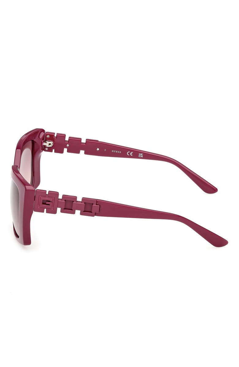 GUESS Rectangular Sunglasses, Alternate, color, Violet / Gradient Bordeaux