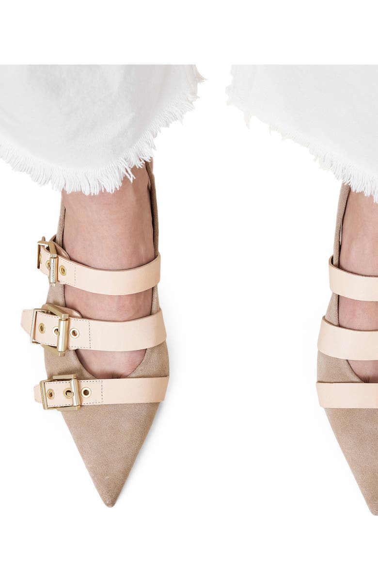 AllSaints Vivian Slingback Pointed Toe Pump, Alternate, color, Sand Brown