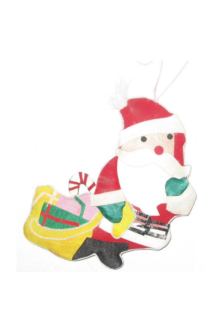 Velvet Stocking Ornament A/3, Main, color, Red