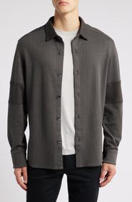 Robert Barakett White Stone Knit Overshirt