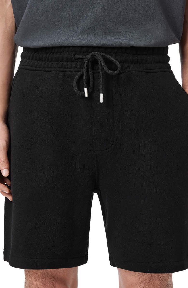 AllSaints Asher Sweat Shorts, Alternate, color, Jet Black